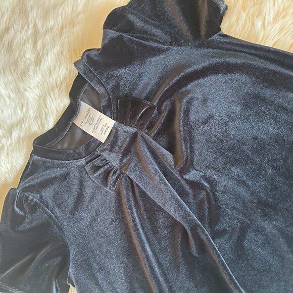 Toughskins Size 5/6 Girls Black Velvet Dress - Picture 3 of 3